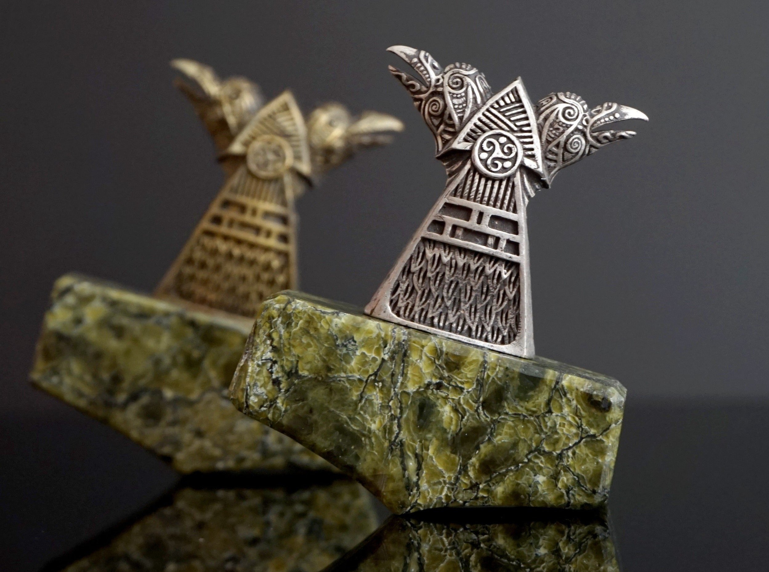 Raven Mjolnir with Green Serpentine
