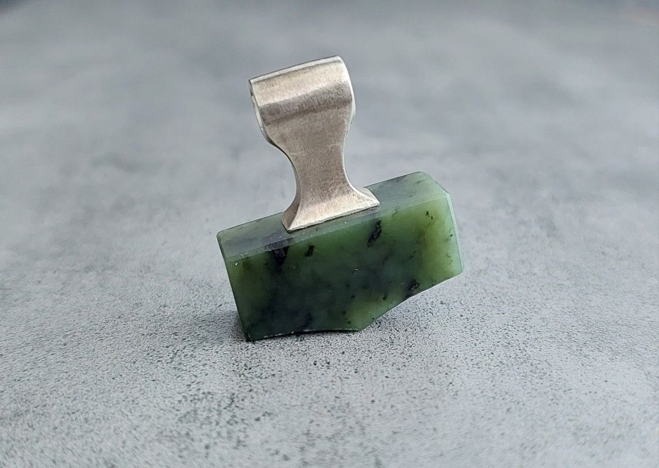 Nephrite Jade Mjolnir Necklace