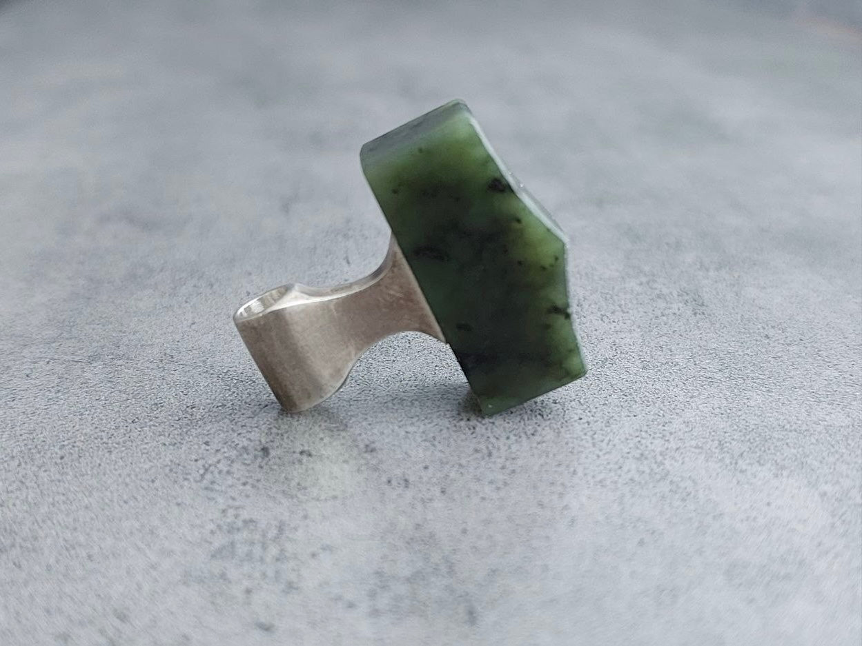 Nephrite Jade Mjolnir Necklace