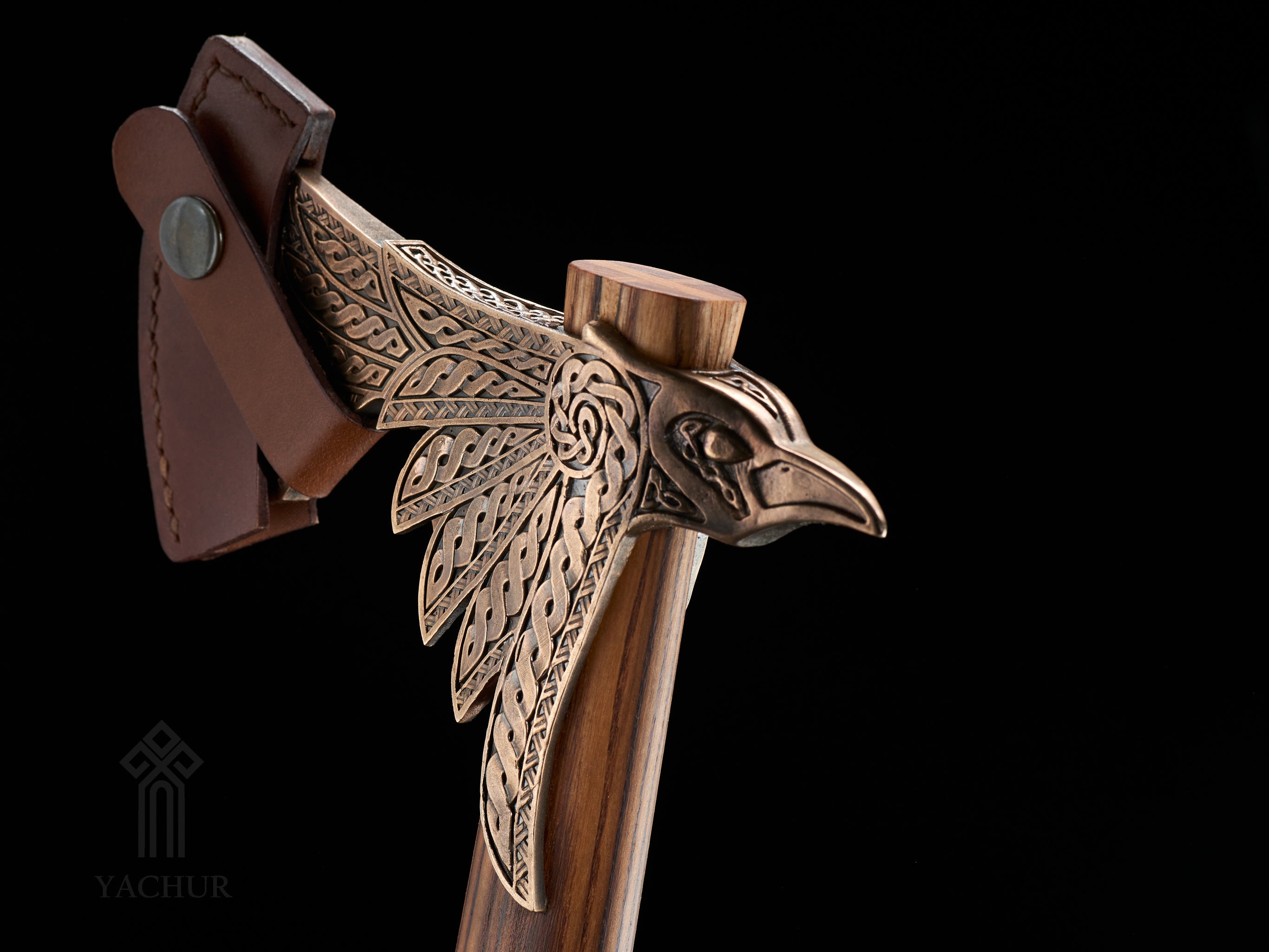 Premium Viking-inspired artisan axe displayed as collectible Norse mythology artwork