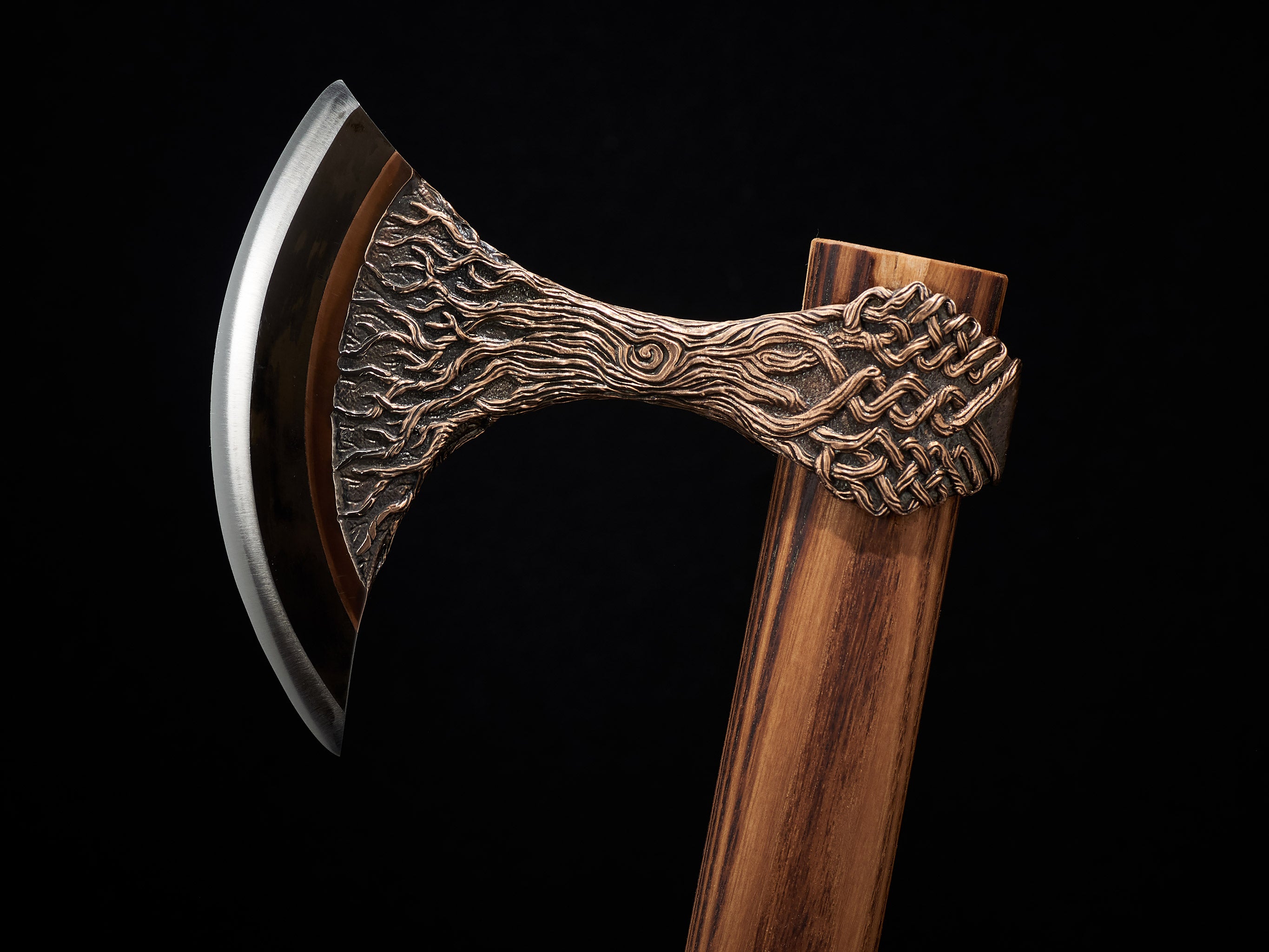 Artistic Yggdrasil axe side view