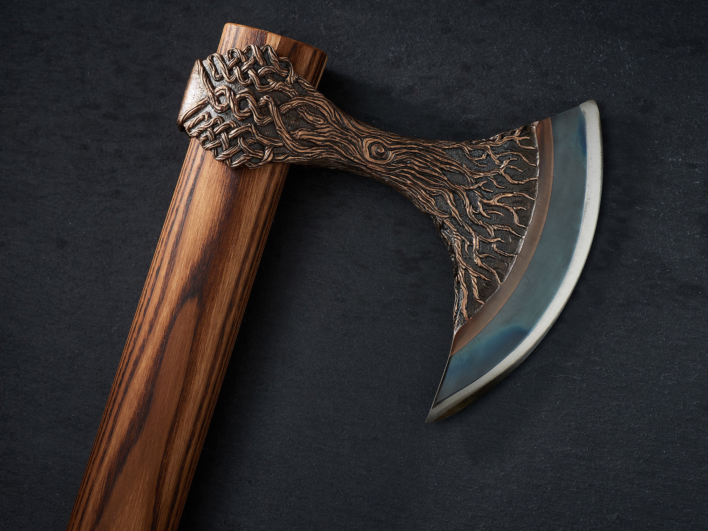 Collectible Viking axe with world tree symbolism
