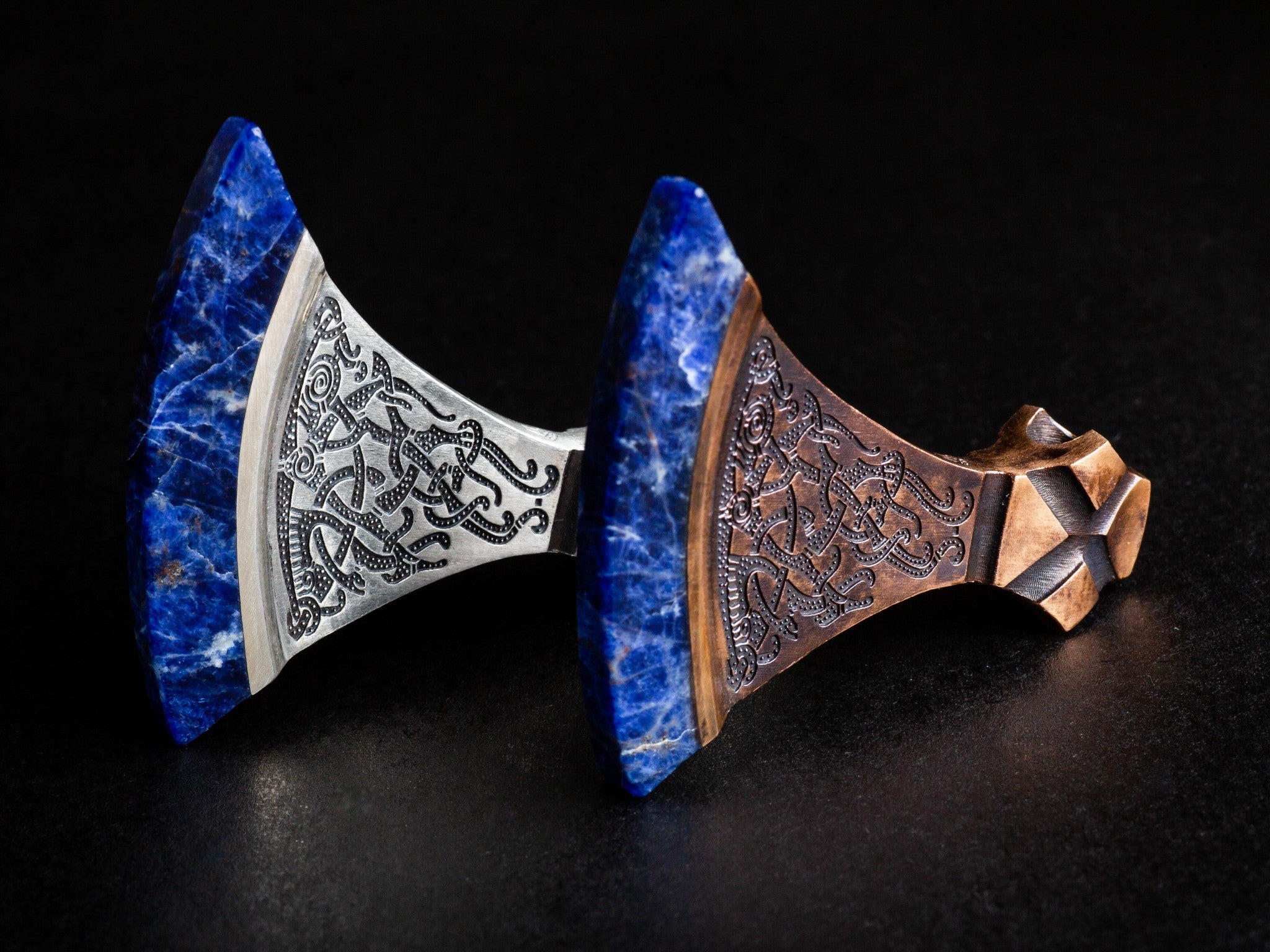 blue stone blades of axes