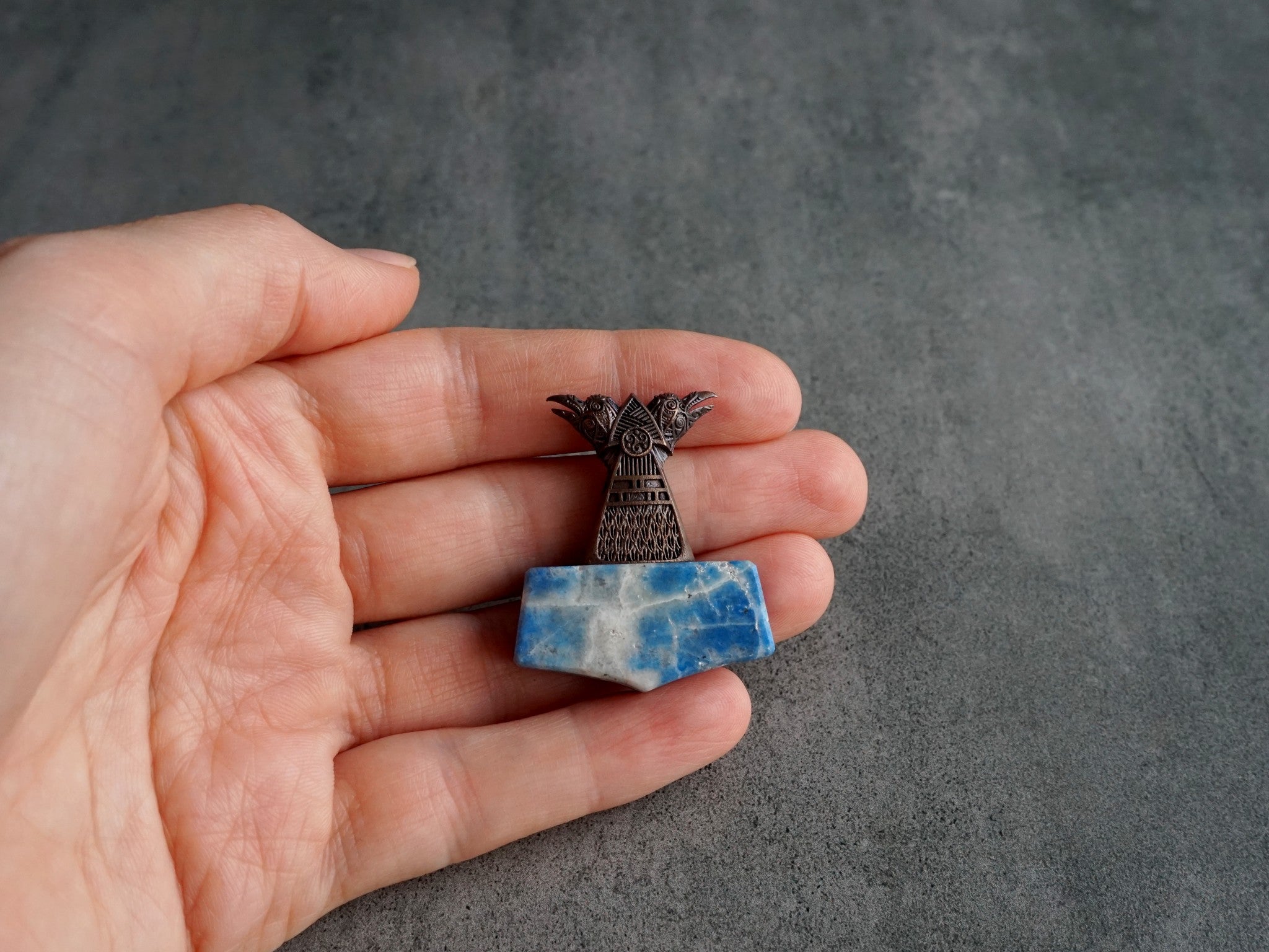 Raven Mjolnir with Denim Lapis