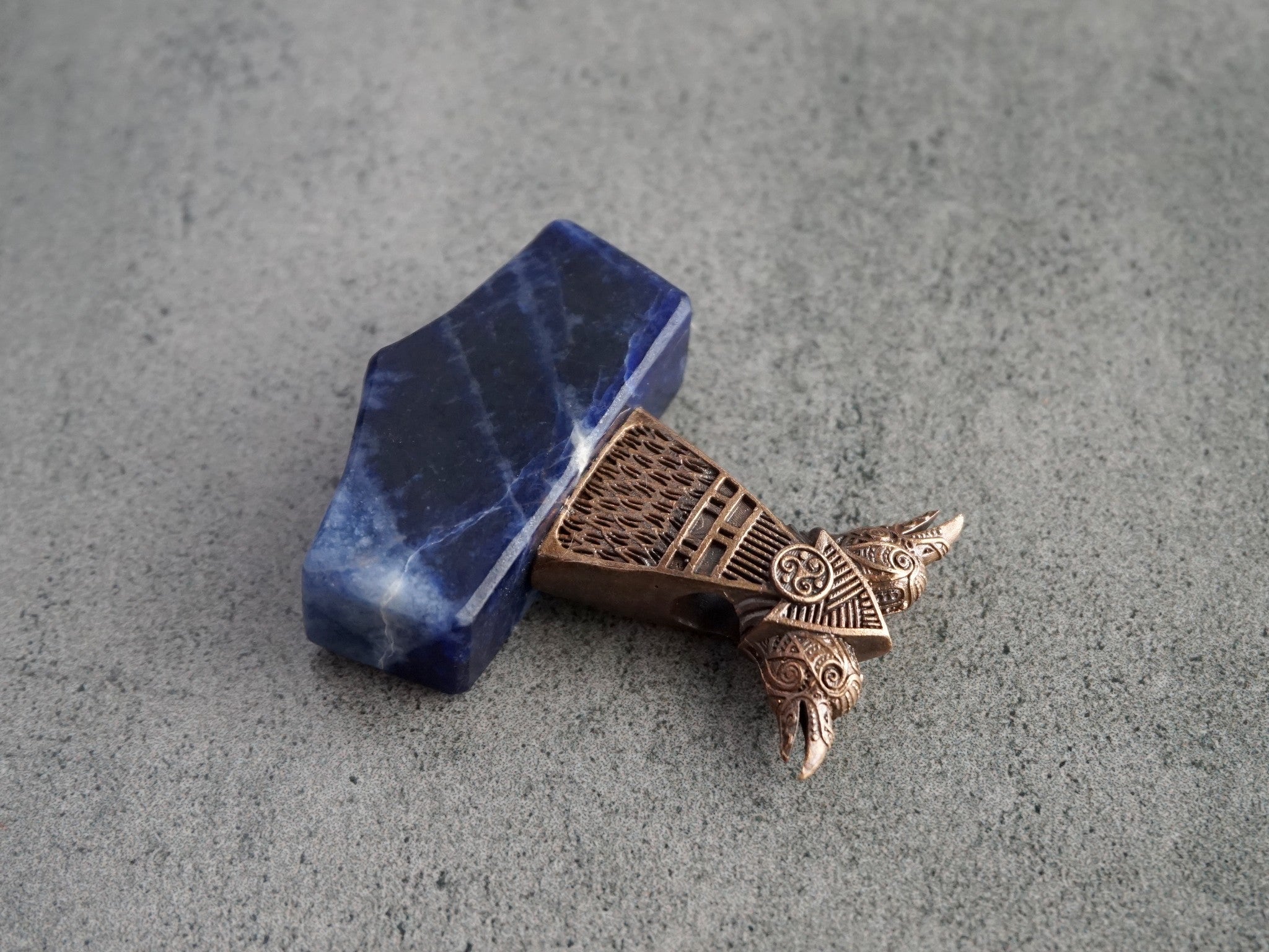 Raven Mjolnir with Sodalite