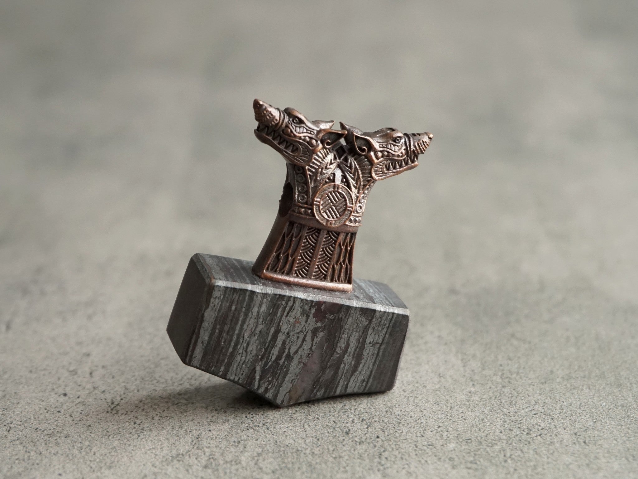 Wolf Mjolnir with Hematite