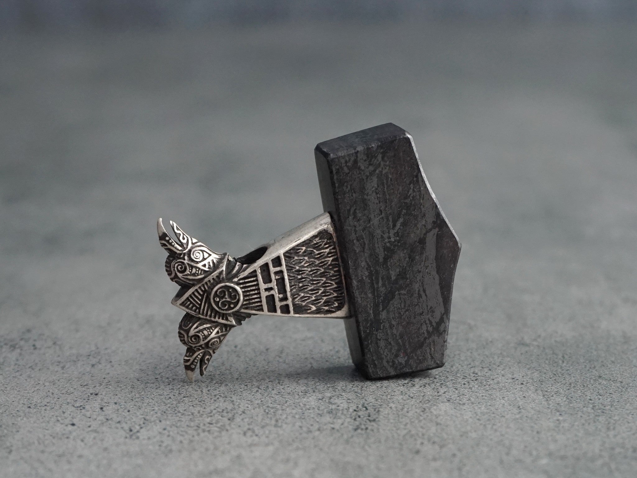 Raven Mjolnir with Hematite