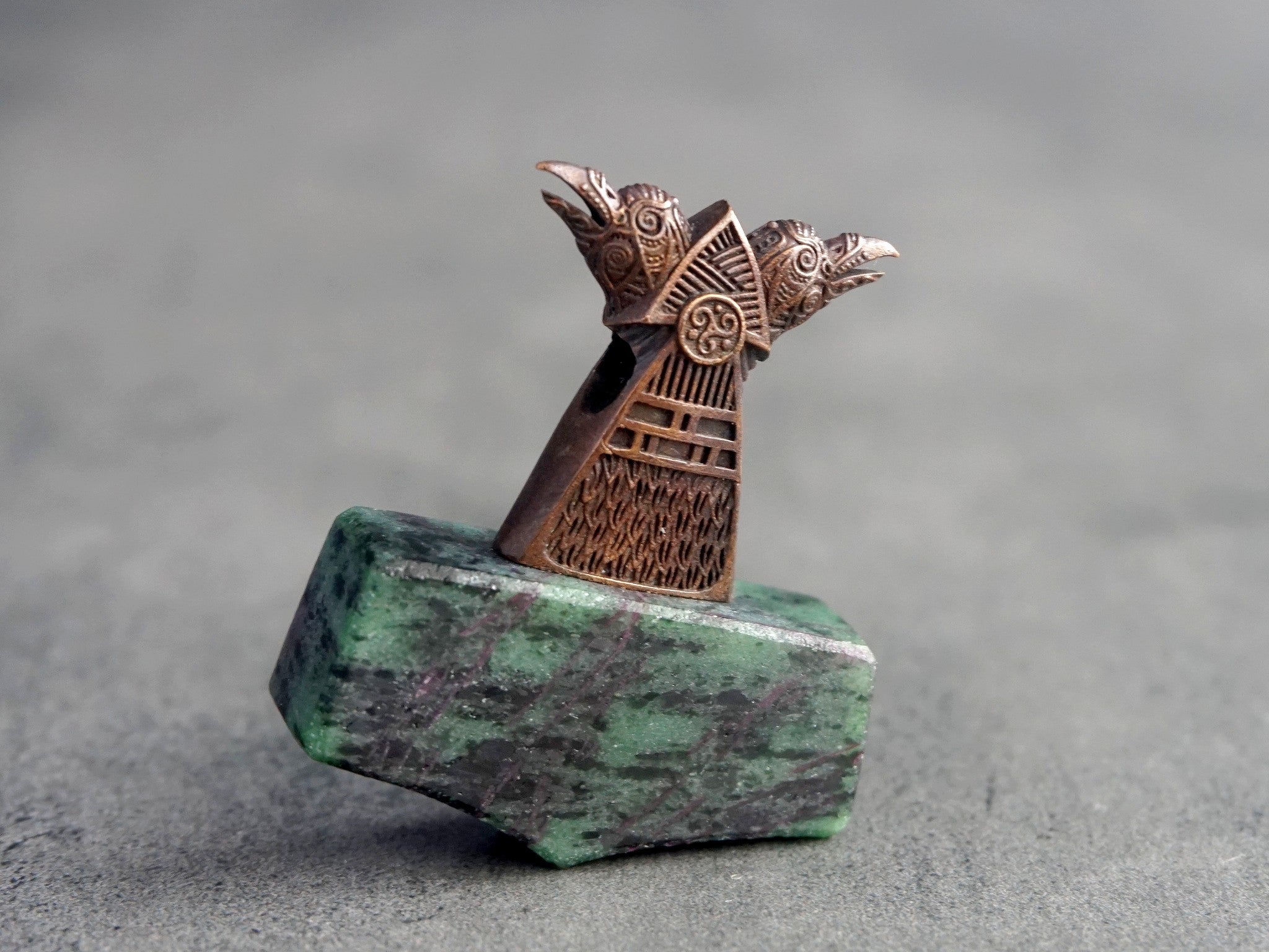 Raven Mjolnir with Ruby in Zoisite