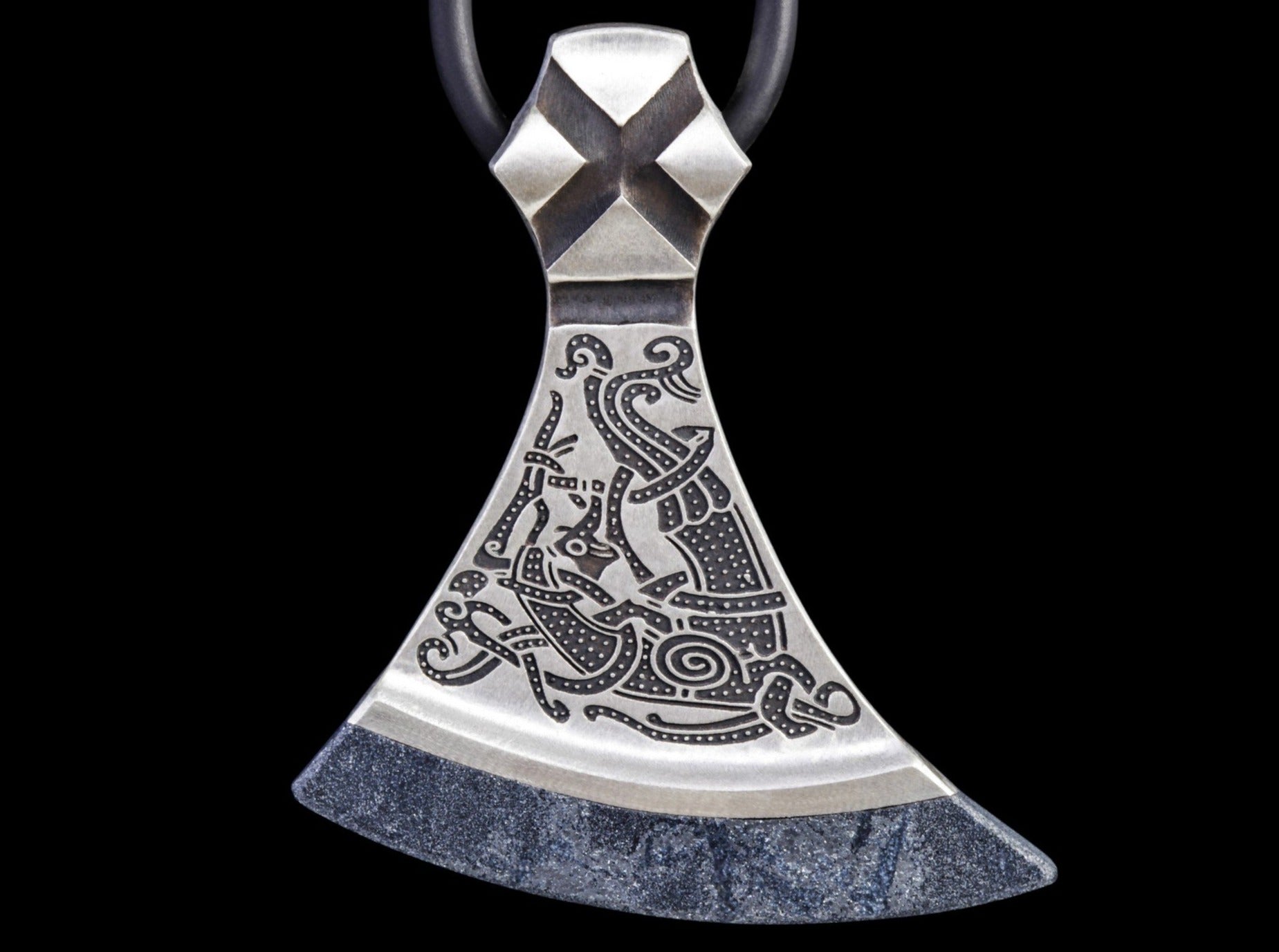 silver Mammen axe with bird ornament