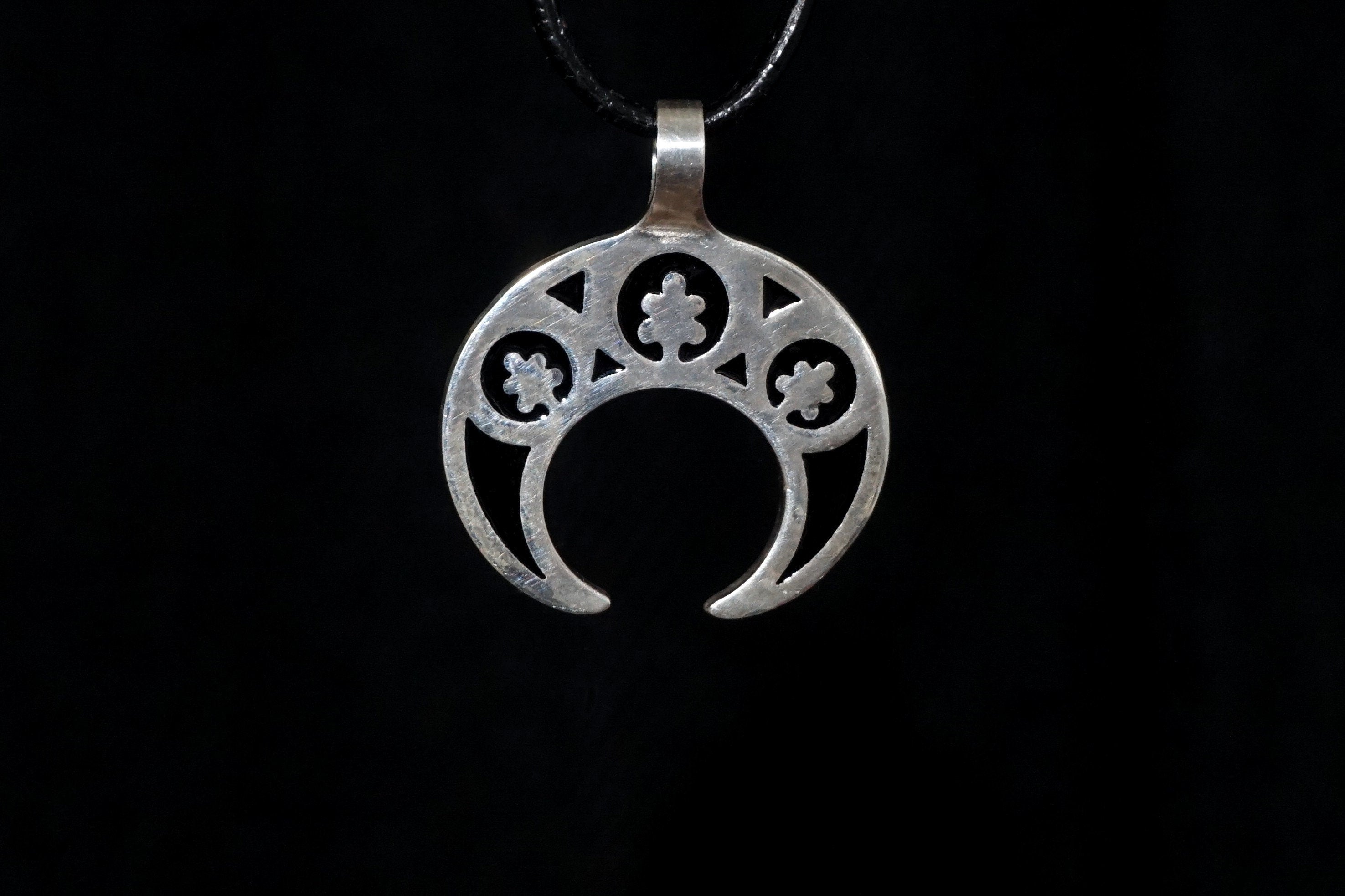 Replica of a Slavic Lunula amulet // 2 sizes // personalized colors