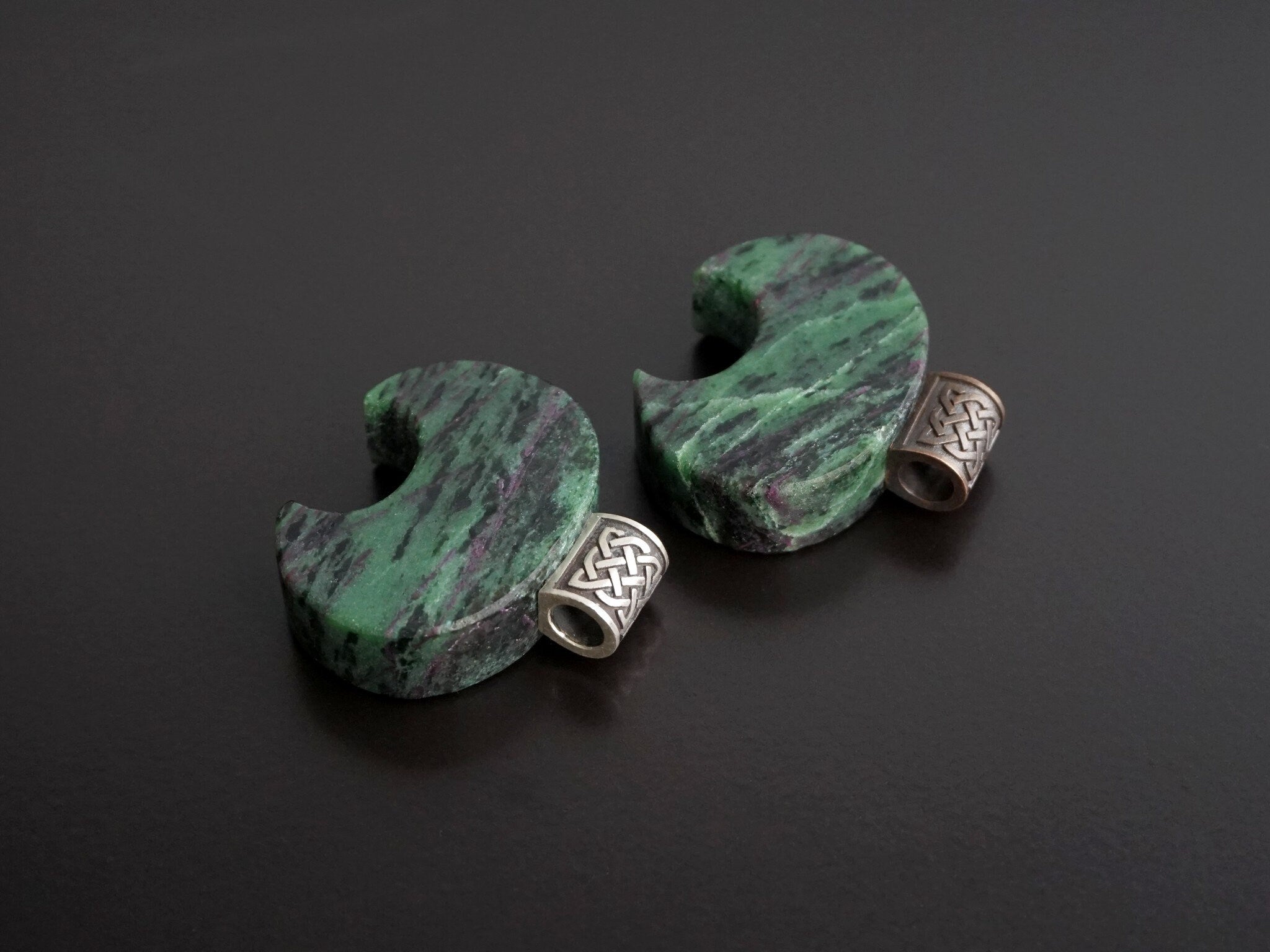 Carved Ruby Zoisite Lunula