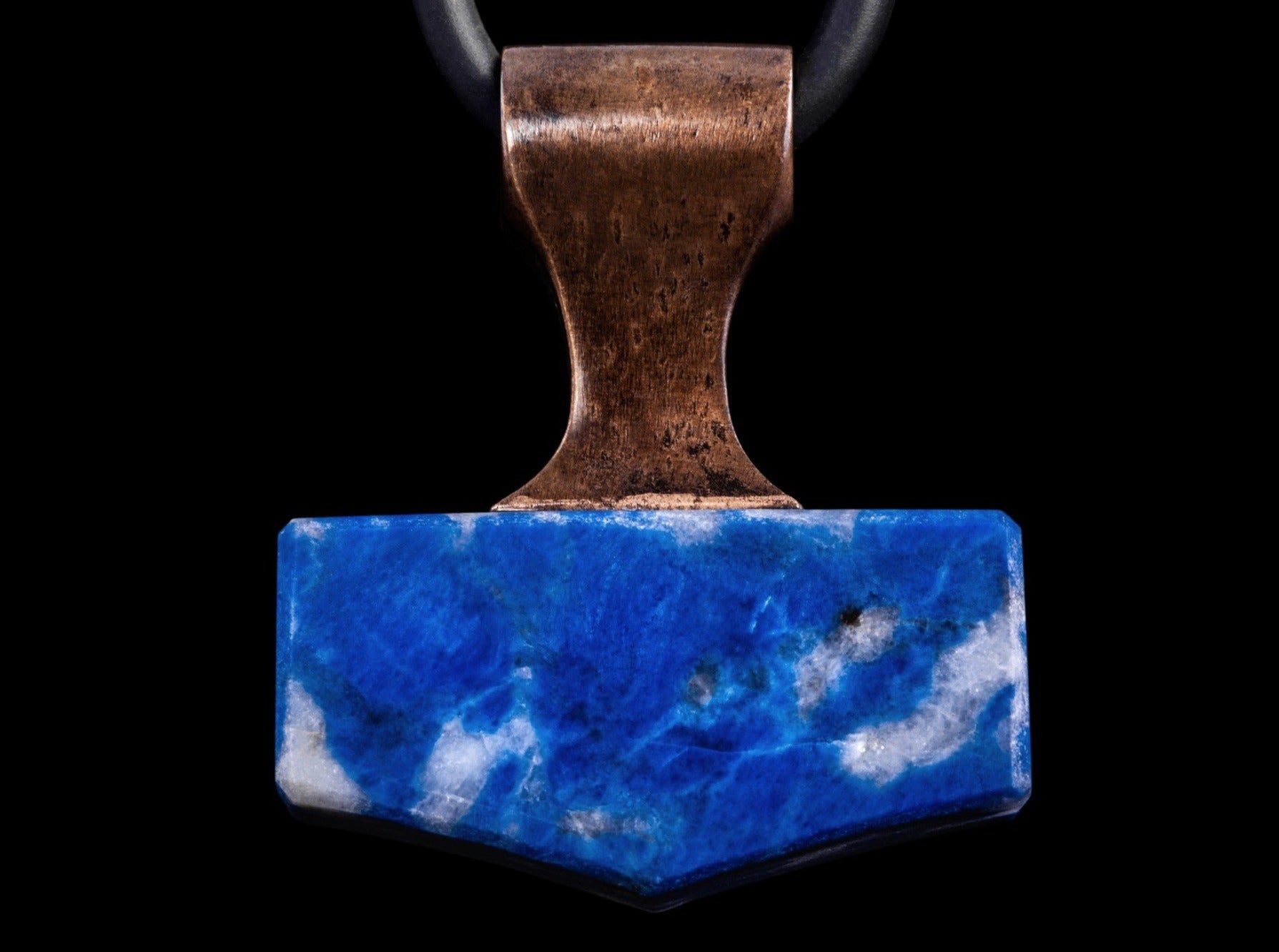 blue lapis Thors hammer pendant