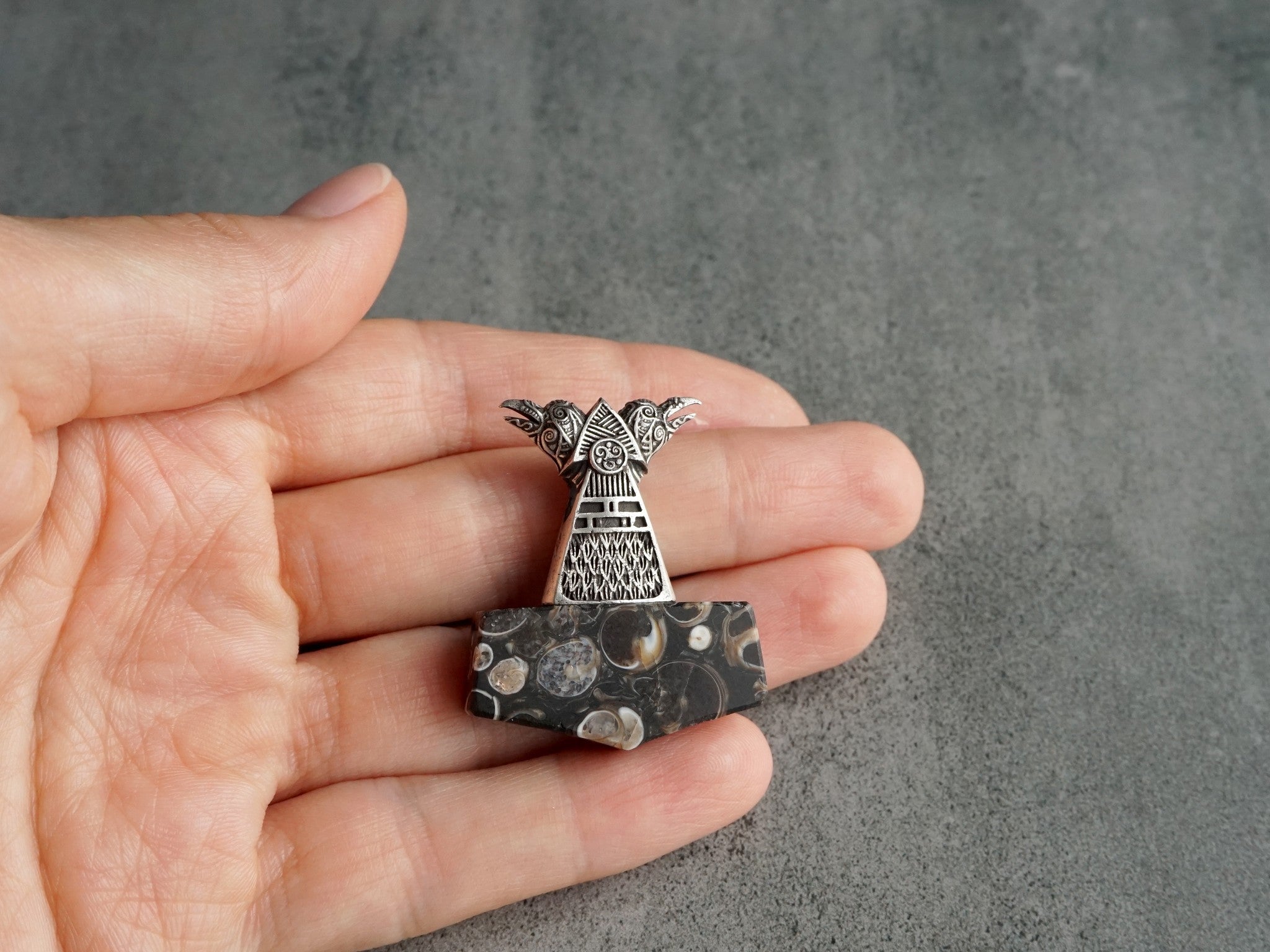 medium size raven pendant