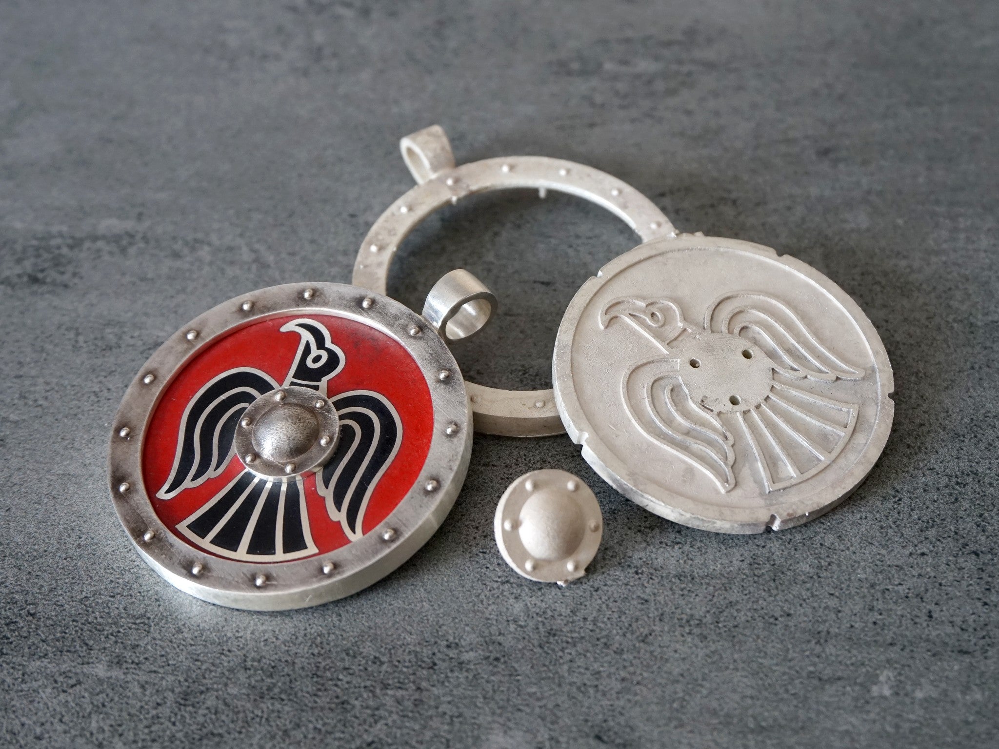 Odins Raven Shield Necklace